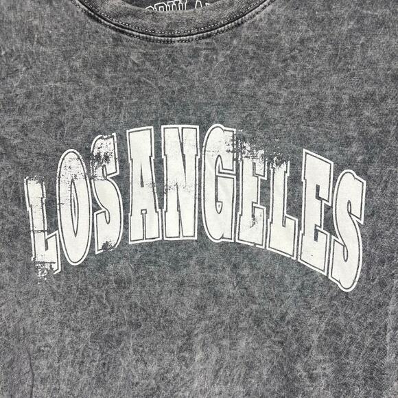 Popular Color Company Men's Acid Wash Los Angeles T Shirt Size Large 100% Cotton - Picture 2 of 8